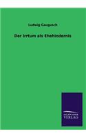Der Irrtum als Ehehindernis