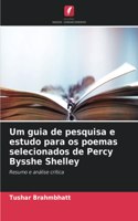 Um guia de pesquisa e estudo para os poemas selecionados de Percy Bysshe Shelley