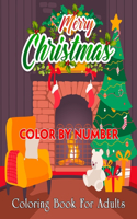 Merry Christmas Color By Number Coloring Book For Adults