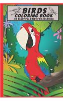 Birds Coloring Book, 50 beautiful Birds for Coloring