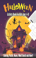 Halloween Activity Book For Kids 4-8