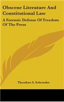 Obscene Literature And Constitutional Law