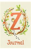 Cute Woodland Critter Journal with Initial