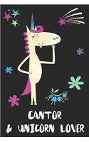 Cantor & Unicorn Lover: Blank Lined Notebook Journal