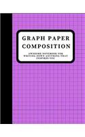 Graph Paper Composition: Notebook Grid Paper Notebook, Quad Ruled, (Large, size)