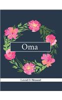 Oma: Loved & Blessed: Blank Lined Journal