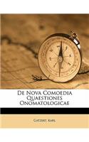 de Nova Comoedia Quaestiones Onomatologicae