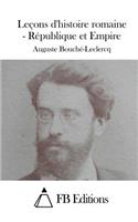 Leçons d'histoire romaine - République et Empire