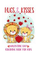 hugs and kisses valentine day coloring book kids