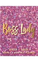 Boss Lady 2020 - 2021 Weekly & Monthly Planner: Hot Boss Lady Planner For 2020 - 2021; Big Custom Planners Gift For Your Boss Lady; Two Year Organizer Book; Agenda & Appointment Calendar Weekly Pl