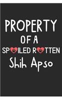 Property Of A Spoiled Rotten Shih Apso: Lined Journal, 120 Pages, 6 x 9, Shih Apso Dog Gift Idea, Black Matte Finish (Property Of A Spoiled Rotten Shih Apso Journal)