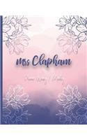 Mrs Clapham: Planner Weekly Monthy(1 Custom Gifts for Her)