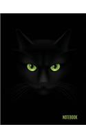 Notebook: Black Cat (Journal/Diary/Notebook) (Composition Book Journal) (8.5 X 11 Large) Professionally Designed