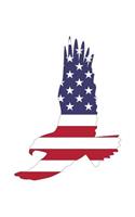 Eagle: American Flag 150 Lined/Ruled Journal Pages Planner Diary Notebook with Flag and Patriotic USA Eagle on the Cover