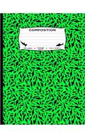 Composition: Sharks All Over Green Marble Composition Book College Ruled Journal Diary Notebook for boys, girls, kids, students, teachers (Great White Tiger Shar