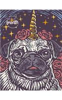 Sketchbook: Princess Pug Cover (8.5 X 11) Inches 110 Pages, Blank Unlined Paper for Sketching, Drawing, Whiting, Journaling & Doodling