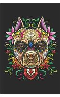 Sugar Skull Dog: Blank Lined Notebook for Dog Lovers and Pet Owners