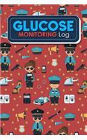 Glucose Monitoring Log: Blood Glucose Daily Log Sheet, Diabetes Glucose Diary, Blood Sugar And Meal Log, Gestational Diabetes Log Book, Cute Police Cover(71 Glucose Monitoring Logs)