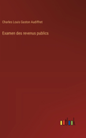 Examen des revenus publics