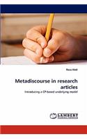 Metadiscourse in Research Articles