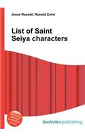 List of Saint Seiya Characters: (English)