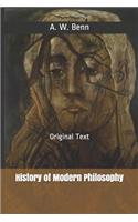 History of Modern Philosophy: Original Text