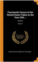 Fourteenth Census of the United States Taken in the Year 1920 ...