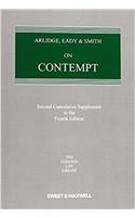 Arlidge, Eady & Smith on Contempt 2nd Supplement