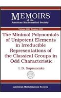 The Minimal Polynomials of Unipotent Elements in Irreducible Representations of the Classical Groups in Odd Characteristic