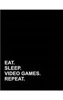 Eat Sleep Video Games Repeat: Genkouyoushi Notebook