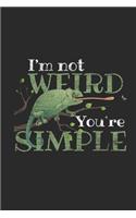 I'm Not Weird You're Simple: Chameleons Notebook, Graph Paper (6 x 9 - 120 pages) Animal Themed Notebook for Daily Journal, Diary, Gift