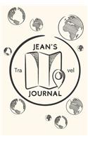 Jean's Travel Journal: Personalized lined journal, notebook or travel diary. 6"x9" Softcover 110 lined pages - Great Travel Gift!