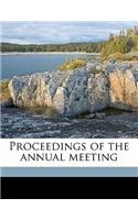 Proceedings of the Annual Meetin