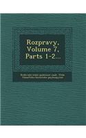Rozpravy, Volume 7, Parts 1-2...