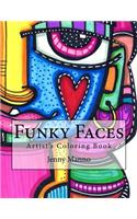 Funky Faces: Adult Coloring Book