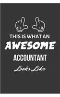 This Is What An Awesome Accountant Looks Like Notebook: Lined Journal, 120 Pages, 6 x 9, Matte Finish