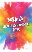 Barnie's Diary of Awesomeness 2020: Unique Personalised Full Year Dated Diary Gift For A Boy Called Barnie - Perfect for Boys & Men - A Great Journal For Home, School College Or Work.