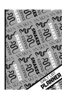 Daily List Planner: Black and White Snakes Print Daily Tasks Gift - Snakes Daily list Planner for Boys, Teens and Men