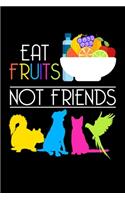 Eat Fruits Not Friends: Lined A5 Notebook for Chemistry Journal