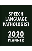 Speech Language Pathologist 2020 Weekly and Monthly Planner