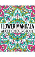 Flower Mandala Adult Coloring Book