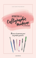 Introduction à la calligraphie moderne au crayon pinceau: Guide complet du débutant - Théorie et exercices