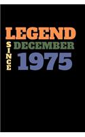 Legend since December 1975: Ruled Birthday Diary Notebook or Guest book Journal - Lined Register Pocketbook for Men and Women with Lines - Visitors' book for Birthdays and Part