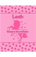 Leah Electra Snowflake: Personalized Draw & Write Book with Her Unicorn Name - Word/Vocabulary List Included for Story Writing