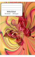 Wide Ruled Composition Notebook 6" x 9". Butterfly Arrangement Aesthetics.: 6" x 9". 200 Pages. Book Cover With Beautiful Butterfly Arrangement Aesthetics Background Pattern.