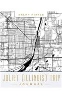 Joliet (Illinois) Trip Journal: Lined Travel Journal/Diary/Notebook with Map Cover Art