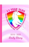 2019 - 2020 Daily Diary: 11 Year Old Unicorn Rainbow Pink Cover January 19 - December 19 Writing Notebook Daily Journal Write about Your Life Secrets