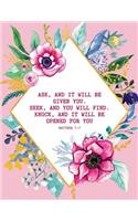 Ask, and It Will Be Given You. Seek, and You Will Find. Knock, and It Will Be Opened for You - Matthew 7: 7