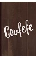 Coufefe Journal Notebook: Blank Lined Ruled for Writing 6x9 120 Pages