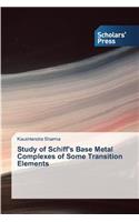 Study of Schiff's Base Metal Complexes of Some Transition Elements